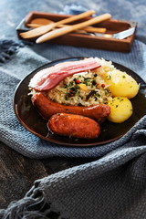 Central and Eastern European cuisines choucroute - sauerkraut with riesling
