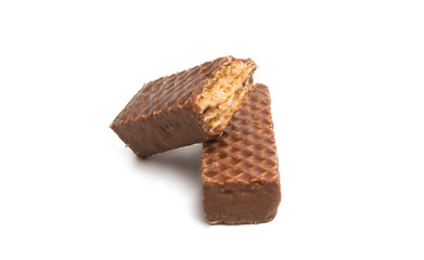 chocolate wafers isolated