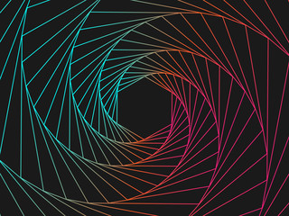 Naklejka premium Glowing techno line geometric pattern background, vector illustration 