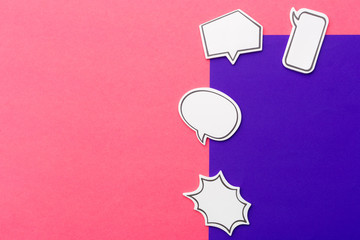 Social Media Chat Concept. Blank empty chat bubble for text