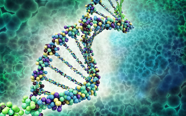 Digital illustration of a dna