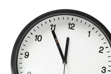 Simple classic black and white round wall clock