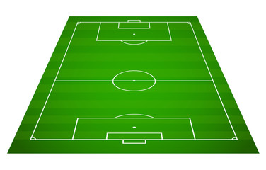 Green grass field background. Vector Football - Soccer Field