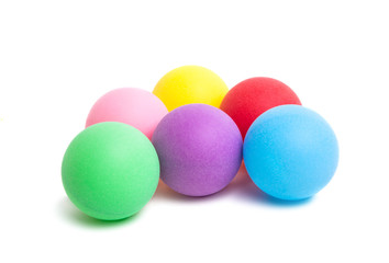 ping pong balls isolated