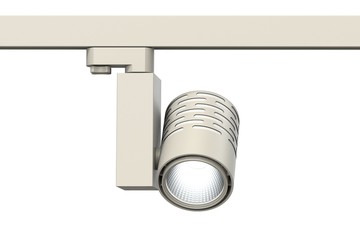 LED white light for lighting exhibition space and shops. Isolate on white background.  3d render of the lamp model.