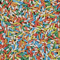 3d rendering about a pile of pills