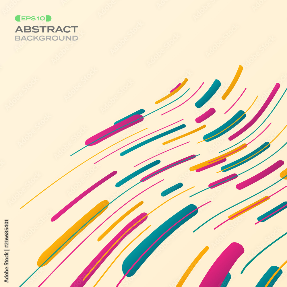 Poster abstract of colorful stripe pattern background.