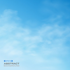 Abstract of blue sky with clouds background.