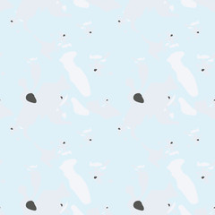 UFO military camouflage seamless pattern in light blue and different shades of grey color
