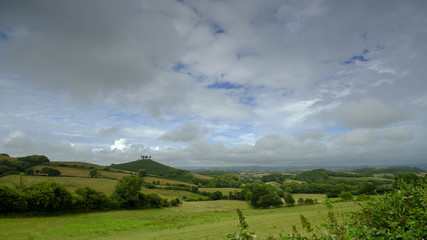 Fototapeta na wymiar View of Cowlie's Hill near Bridport, Dorset, UK
