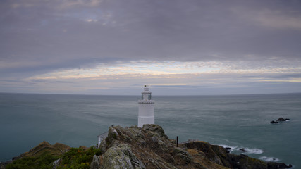 Naklejka premium Summer sunset on Start Point Light in Devon, UK