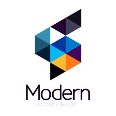 Triangle shape design abstract business logo icon design. Company logotype branding emblem idea