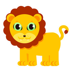 Happy Lion Character vector