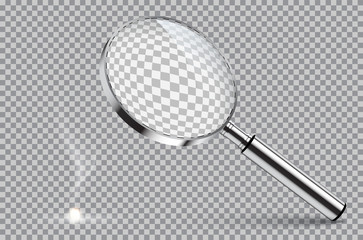 Magnifying glass starting fire. Vector illustration on isolated on transparent background.