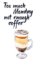 Glass of coffee mocaccino