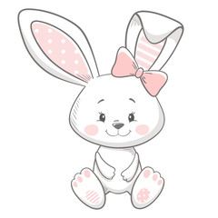 Obraz na płótnie Canvas Bunny cute print