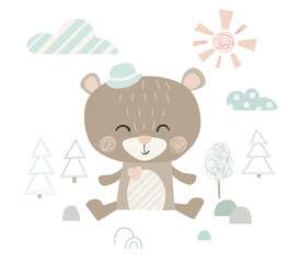 Bear cute print