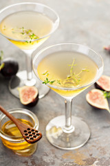 Fall cocktail, fig and honey martini
