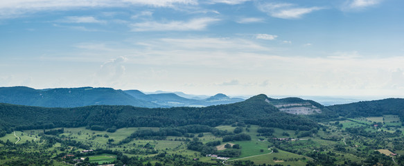 Germany, XXL Stuttgart nature landscape panorama of swabian alb region