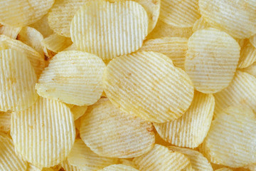 crispy potato chips snack texture background