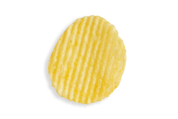 potato chip isolated on white background with clipping path