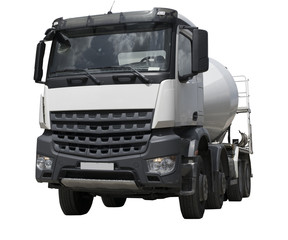 Concrete Mixer Truck on a white background
