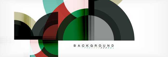 Vector circular geometric abstract background