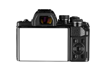 camera isolated on white background - clipping paths