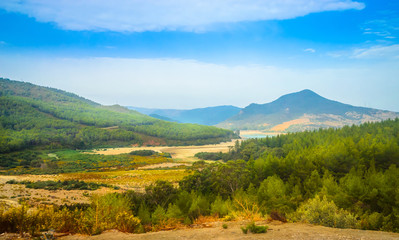 Desert road with Atlas Mountains, Morocco