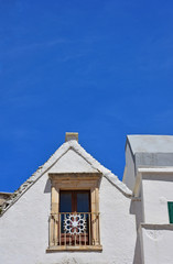 Italy, Puglia region, Locorotondo, a whitewashed village in full Valle d'Itria, medieval historical center, architecture and details.