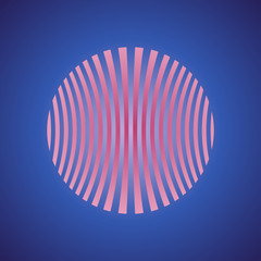 Abstract stripped circle