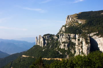 Fototapeta na wymiar High Plateau and Mountain Landscape in the Vercors, french pre-alps