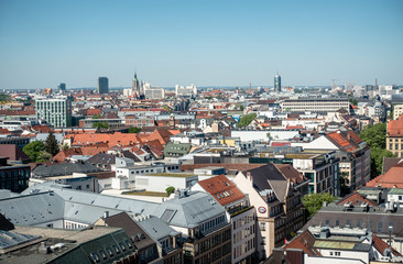 Munich München Cityscape, Panorama, high angle view