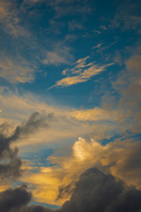 Blue sky and clouds The beauty of nature