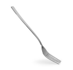 metal fork isolated on white background