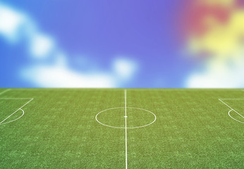 Obraz premium Stadium, an imaginary stadium is modelled and 3d render