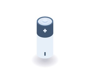 Obraz premium Battery isometric icon. Vector 3D illustration for web design.