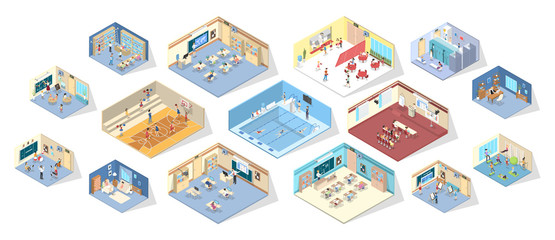 School interior isometric