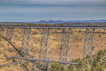 Old train bridge in Madras Oregon 