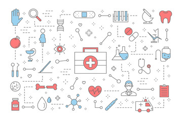 Naklejka premium Medicine concept illustration