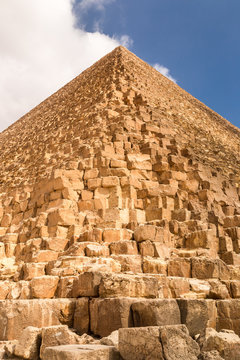 Egypt pyramids. View from below