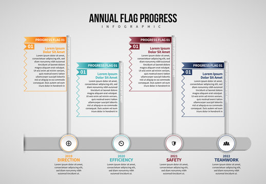 Annual Flag Infographic Layout