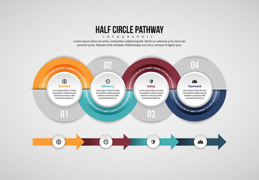 Circular Timeline Infographic Layout