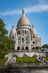 Fototapeta na wymiar The iconic Sacre Coeur Basilica, Montmartre, Paris