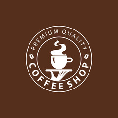 Coffee Shop Logo Design Element in Vintage Style for Logotype, Label, Badge and other design. Bean retro vector illustration.