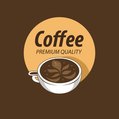 Coffee Shop Logo Design Element in Vintage Style for Logotype, Label, Badge and other design. Bean retro vector illustration.