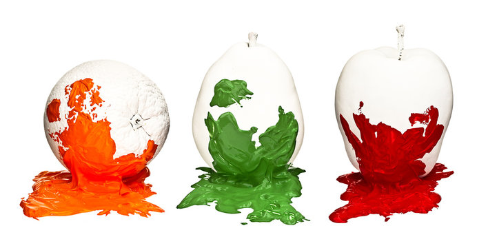Abstract Painted Fruits