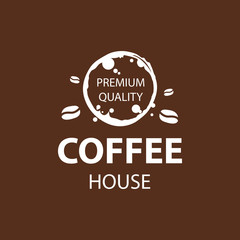 Coffee Shop Logo Design Element in Vintage Style for Logotype, Label, Badge and other design. Bean retro vector illustration.