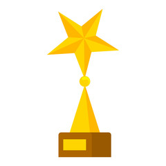 Golden star statuette