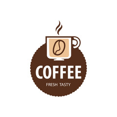 Coffee Shop Logo Design Element in Vintage Style for Logotype, Label, Badge and other design. Bean retro vector illustration.
